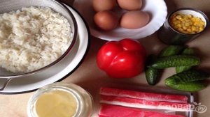 Крабовый салат обычный