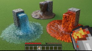 Реалистичная лава против воды и грязи в Майнкрафте с модами