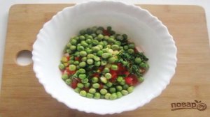 Крабовый салат с гавайской смесью