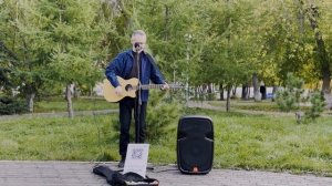 Евгений Змановский - Уличный концерт в сквере Патриотическом (нарезка фрагментов песен)