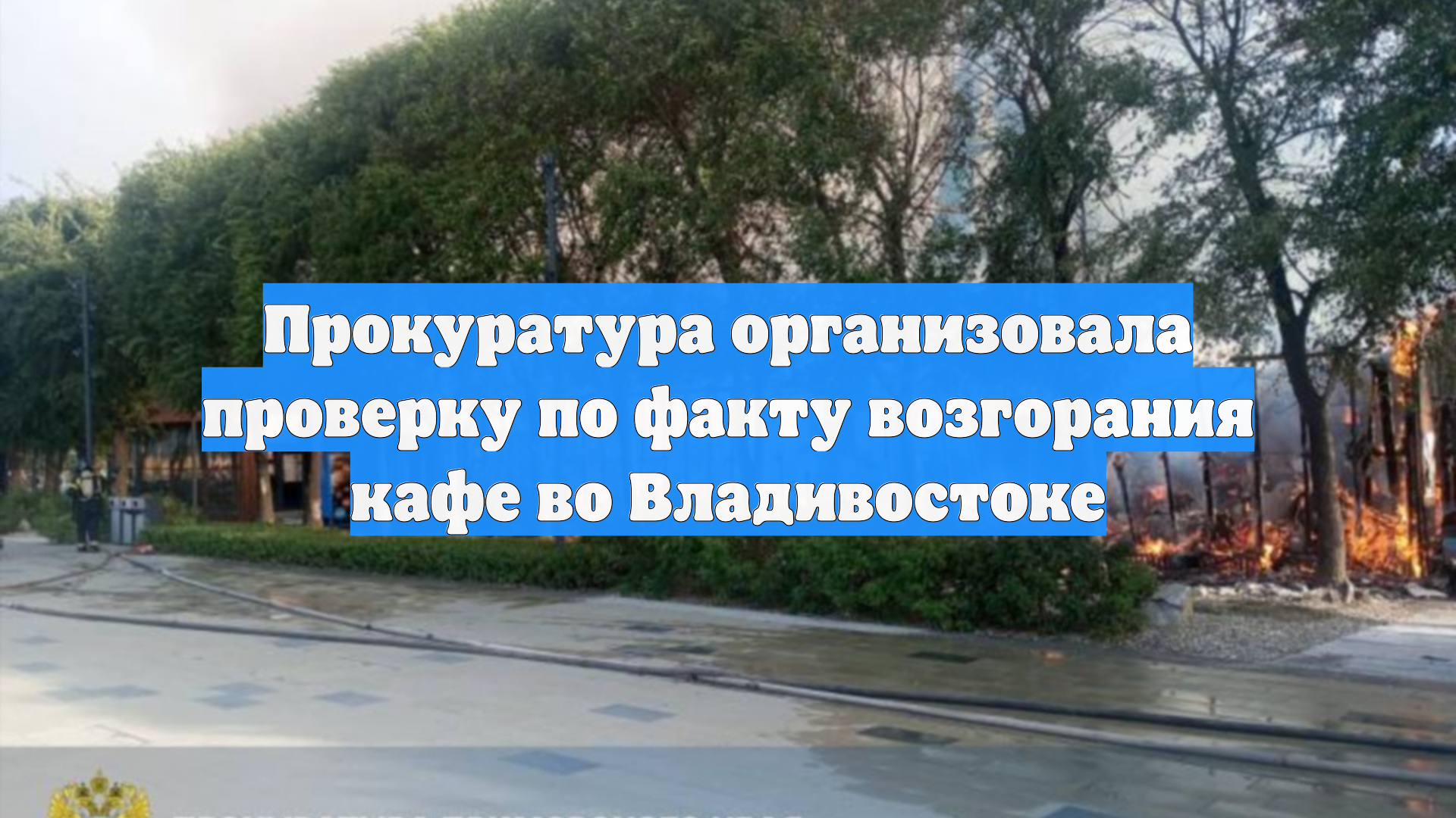 Прокуратура организовала проверку по факту возгорания кафе во Владивостоке