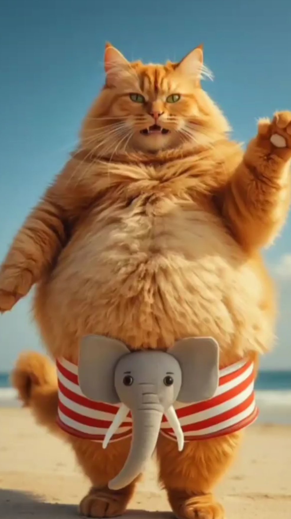 Дикие танцы рыжего кошары 😂😂😂