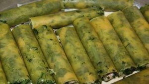 Каннеллони со шпинатом и ветчиной в микроволновке