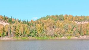 Золотая осень, Осень, Река, Иртыш, Закат, Омская область, Усть-Ишим