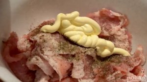 Мясо по-французски с грибами и сыром (очень вкусно!)