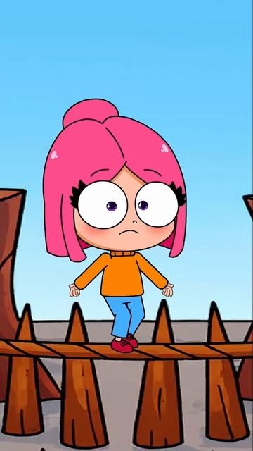 ПРОШЛА ПО ЭКСТРЕМАЛЬНОМУ КАНАТУ ЧЕЛЛЕНДЖ  #луана #челлендж #мультик #анимация смотреть онлайн