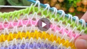 Узор крючком в тунисской технике вязания 🙂 #тунисскоевязание #всевжизнисвязано #вязаниекрючком