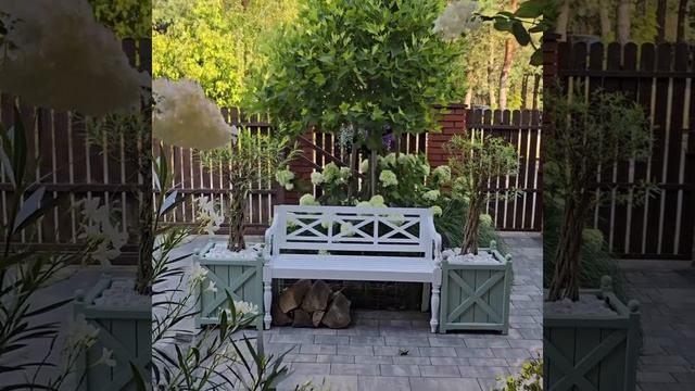 Скамейка с клумбами🌿