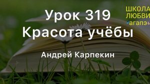 319. Красота учёбы. Школа Любви Агапэ.
