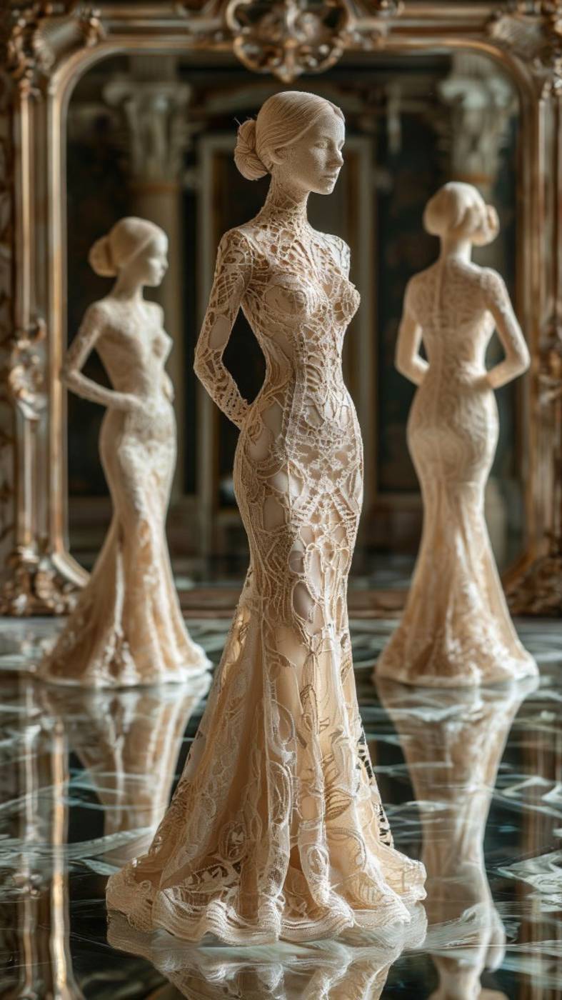 Танцующие манекены. ИИ-видео, создано в нейросетях студией "Твоя Марсель"