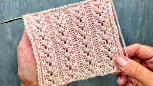 Красивые вертикальные дорожки спицами