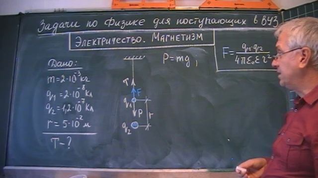 Заряженный шарик на нити