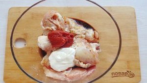 Курица с картофелем и тыквой в духовке