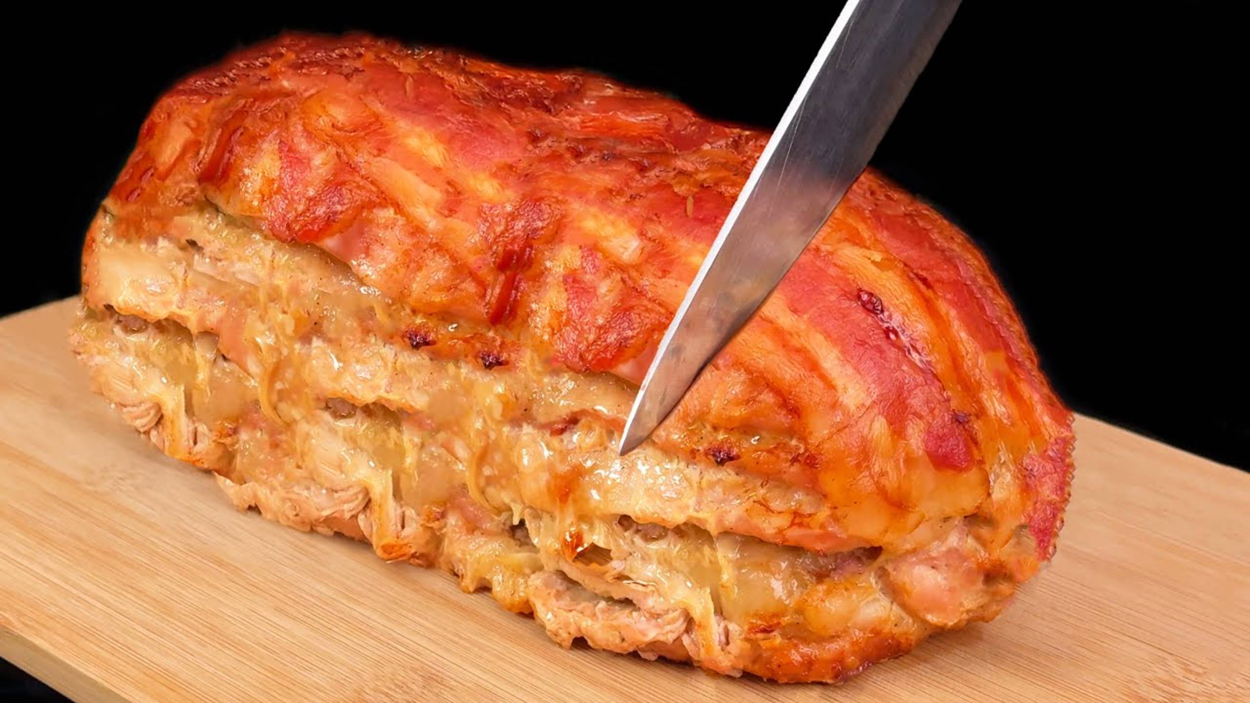 Этот мясной рулет с грибами удивит ваших гостей! Рецепт простой и быстрый
