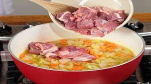 Лапша с говядиной и овощами