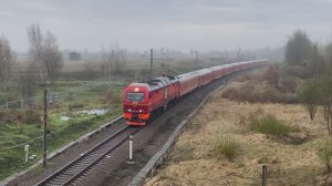 Электровоз ЭП2К-168, перегон Саблино - Колпино