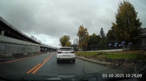 проезд по путепроводу и перспективная пробка.