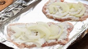 Мясо по-французски в фольге с грибами