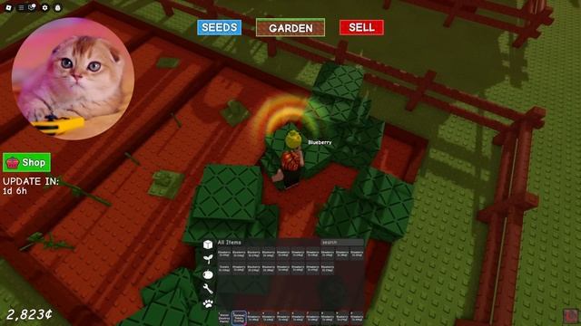 КОТ ПЕРСИК вырастил СВОЙ САД В РОБЛОКС! Grow A Garden