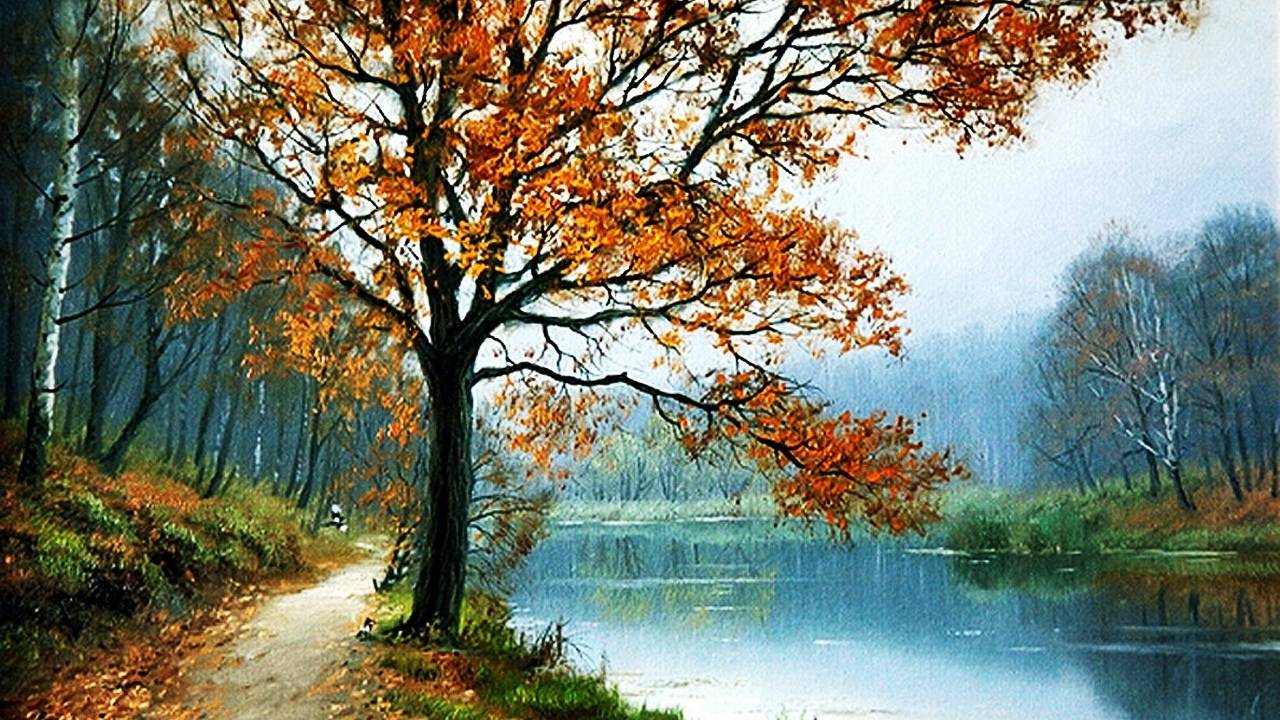 Осенние пейзажи художника Валерия Артамонова смотреть онлайн