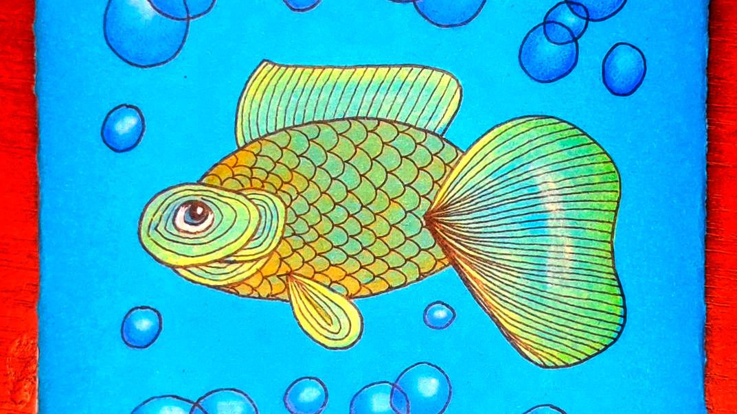 Подводный мир из танглов Рыбка смотреть онлайн