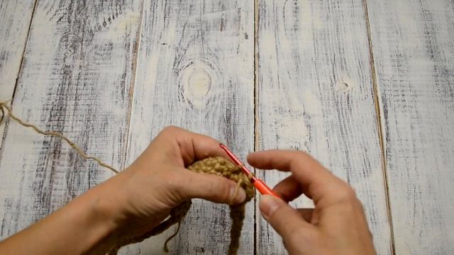 ЭКОМОЧАЛКА ИЗ ДЖУТА.Вязание крючком.