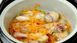 Курица с овощами в мультиварке Поларис