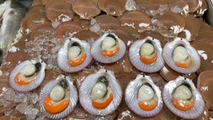 Рыбный рынок в Паттайе на Наклуа: гребешки, креветки, осьминоги, кальмары, омары. Таиланд.