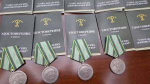 В честь празднования дня Победы награждены ветераны МВД, участники боевых действий ОВНА 1992-1993гг