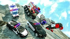 Автомобильный Конкурс 🚒 🚔 🚑 кто победит в этой гонке / Пожарная машина, скорая помощь, Милицейски