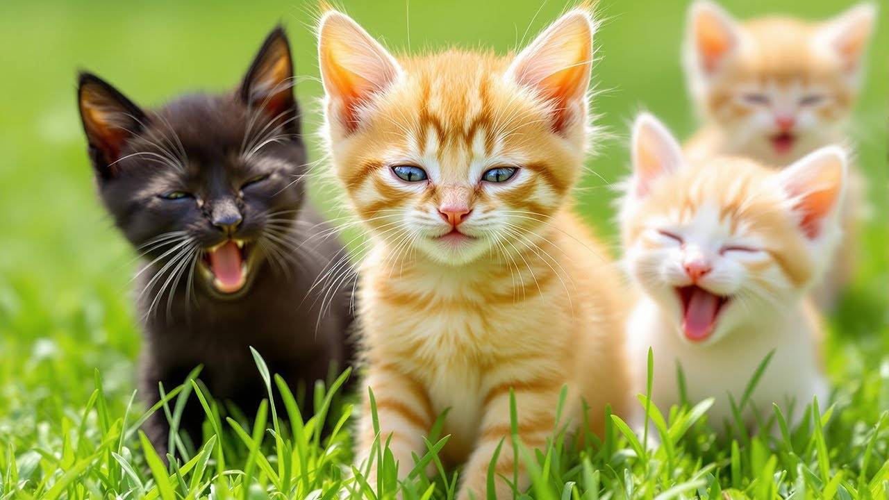 😹Красивые пушистые котята ищут друзей и мило мяукают друг другу🔥