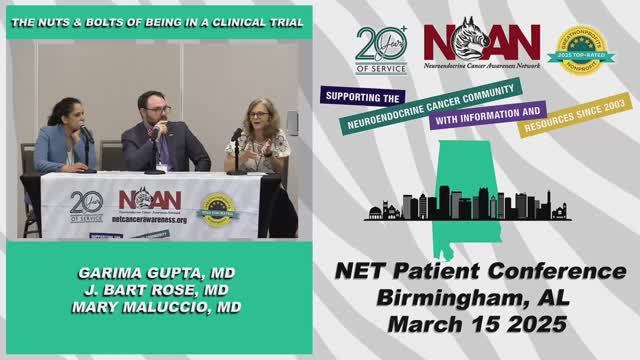 NCAN Birmingham Patient Conference 2025 - The Nuts & Bolts of Being in a Clinical Trial Expert Panel