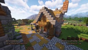 Minecraft timelapse деревня