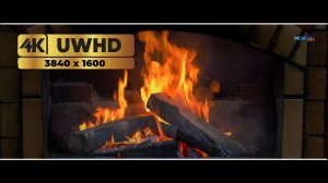 ЗАСТАВКА КАМИН 4К Ultra Wide HD (3840х1600). RELAX / ДЛЯ КРЕПКОГО СНА.