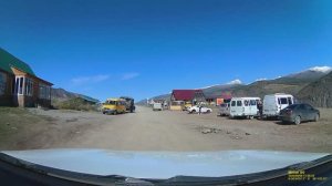 Дорога от перевала Кату-Ярык до села Акташ. Подъем по перевалу.  Горный Алтай. Улаганский тракт.