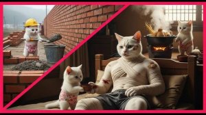 КОТЁНОК УСТРОИЛСЯ РАБОТЯГОЙ НА СТРОЙКУ И ГОТОВИТ СВОЕМУ БОЛЬНОМУ ПАПЕ ЧТОБЫ ОН ВЫЗДОРОВЕЛ