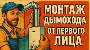 Монтаж дымохода газовой колонки от первого лица