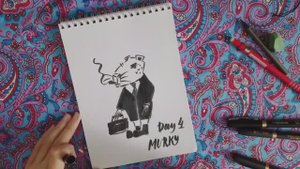 Inktober 2025 Day 4 - MurkyИнктобер - День 4 - Мрачный Рисую своих любимых капибар
