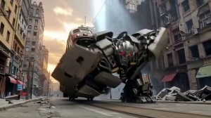 Русский троллейбус троллейбус превращается в робота в стиле майкла бея