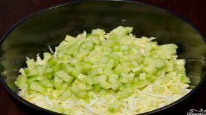 Крабовый салат с огурцом без риса