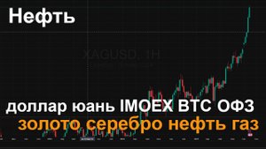 Доллар и юань, падение акций, ОФЗ золото серебро BTC нефть газ