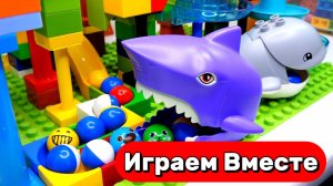 АСМР КОНСТРУКТОР ЛЕГО С ГОРКАМИ, ГАРИКАМИ И АКУЛОЙ ДЛЯ ДЕТЕЙ 🦈 РАЗВИВАЮЩИЕ ИГРУШКИ ДЛЯ ДЕТЕЙ