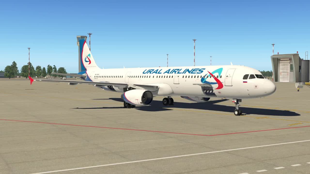 X Plane 11   Рейс  На Airbus A 321   URAL Airlines    Санкт Петербург -  Новосибирск