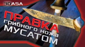 V-образная ТОЧИЛКА 3DASA, ПРАВКА грибного ножа МУСАТОМ