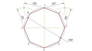 Как построить восьмиугольник