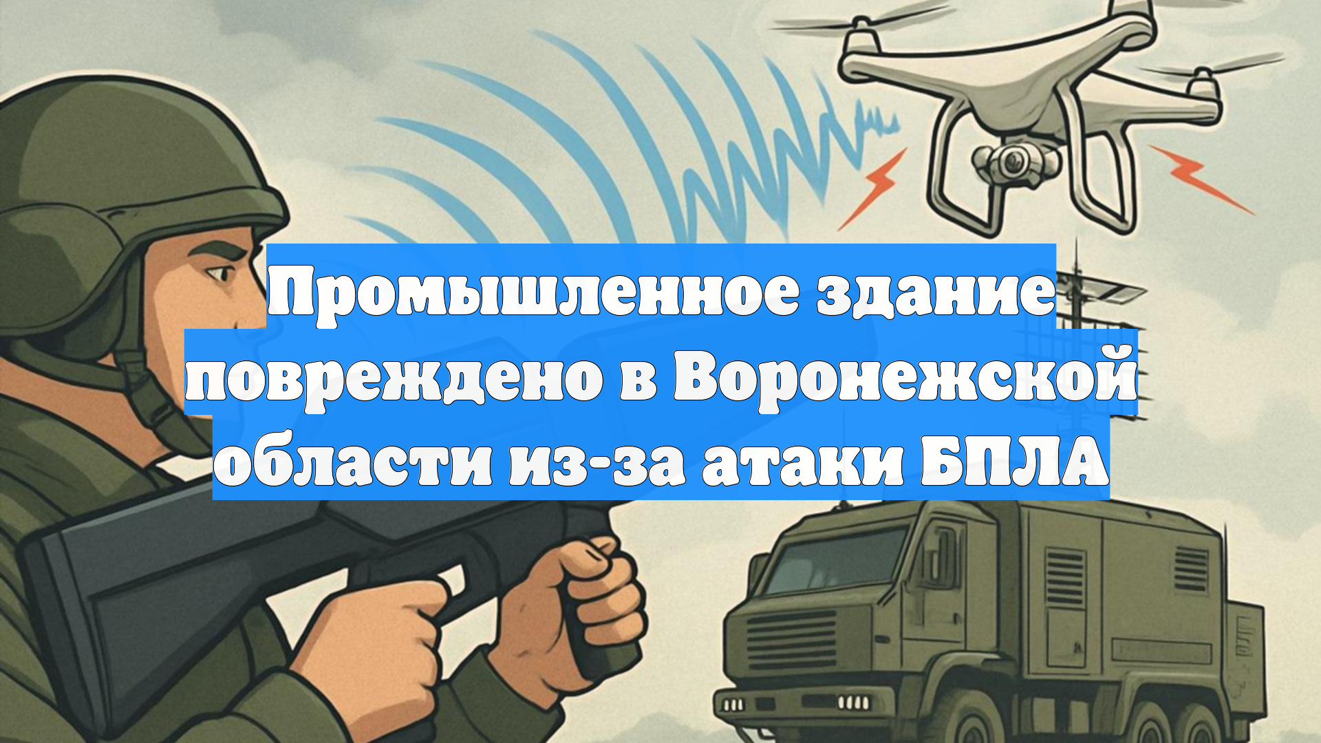 Промышленное здание повреждено в Воронежской области из-за атаки БПЛА