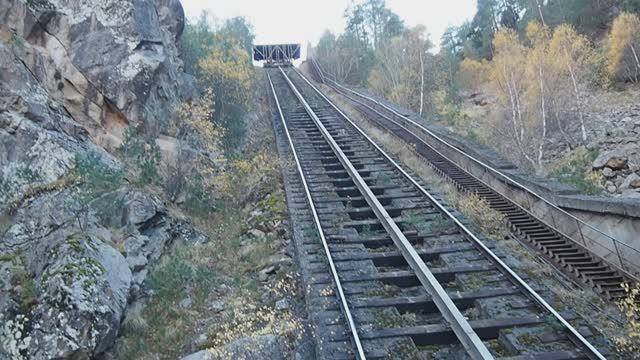 Ущелье Адыр-Су (река и фуникулер) на Кавказе.