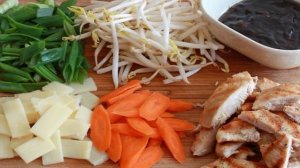 Лапша с соусом терияки