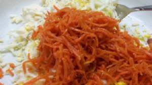 Лаваш с курицей и корейской морковкой