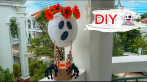 Декор на Хэллоуин 👻. Воздушный шар в форме привидения 👻